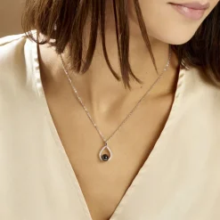 Histoire d'Or Collier Nerea Argent Blanc Céramique Et Oxyde De Zirconium