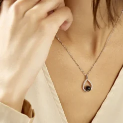 Histoire d'Or Collier Nerea Argent Blanc Céramique Et Oxyde De Zirconium