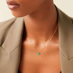 Histoire d'Or Collier Nerio Or Jaune Malachite