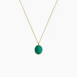 Histoire d'Or Collier Nerio Or Jaune Malachite