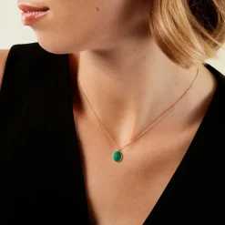 Histoire d'Or Collier Nerio Or Jaune Malachite