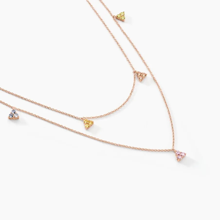 Histoire d'Or Collier Nimbe Argent Rose Oxyde De Zirconium