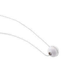 Histoire d'Or Collier Nina Cera Argent Blanc Strass Et Céramique