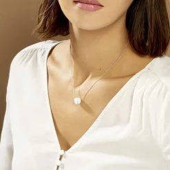 Histoire d'Or Collier Nina Cera Argent Blanc Strass Et Céramique