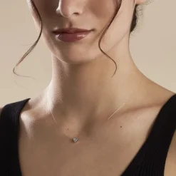 Histoire d'Or Collier Nylon Argent Blanc Oxyde