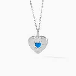 Histoire d'Or Collier Ocean Argent Blanc Turquoise Oxyde De Zirconium