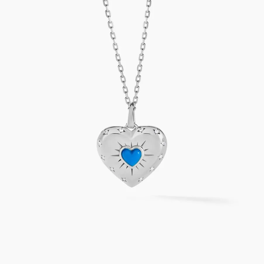 Histoire d'Or Collier Ocean Argent Blanc Turquoise Oxyde De Zirconium