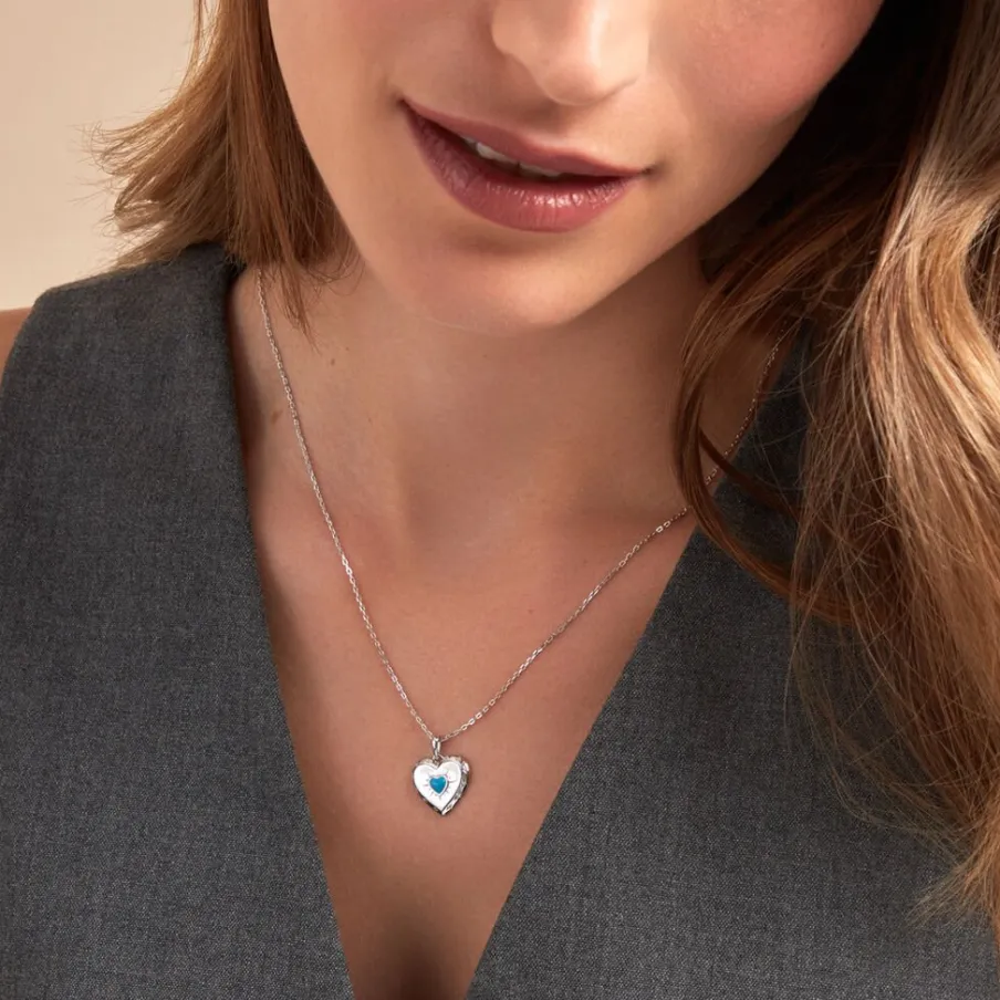 Histoire d'Or Collier Ocean Argent Blanc Turquoise Oxyde De Zirconium