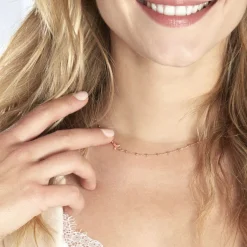 Histoire d'Or Collier Opale Argent Rose