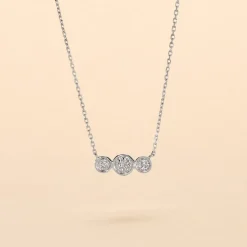 Histoire d'Or Collier Or Blanc Abital Diamants