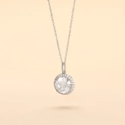 Collier Or Blanc Adil Oxyde De Zirconium-Histoire d'Or