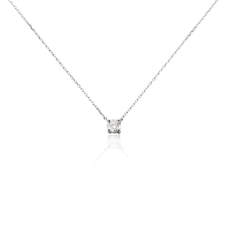 Histoire d'Or Collier Or Blanc Aphrodite Diamant
