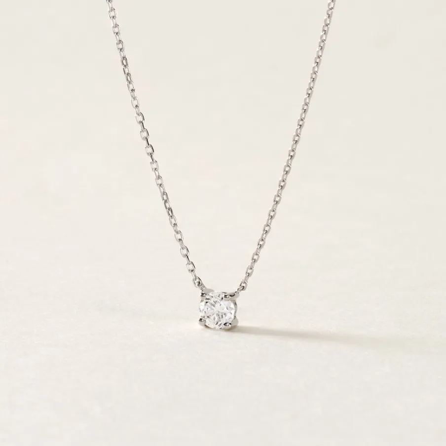 Histoire d'Or Collier Or Blanc Aphrodite Diamant