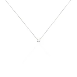 Collier Or Blanc Aphrodite Diamant Synthétique-Histoire d'Or Sale