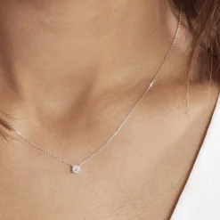 Collier Or Blanc Aphrodite Diamant Synthétique-Histoire d'Or Sale