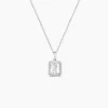 Histoire d'Or Collier Or Blanc Goulven Oxyde De Zirconium