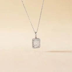 Histoire d'Or Collier Or Blanc Goulven Oxyde De Zirconium