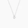 Histoire d'Or Collier Or Blanc Jayde Diamant Synthetique