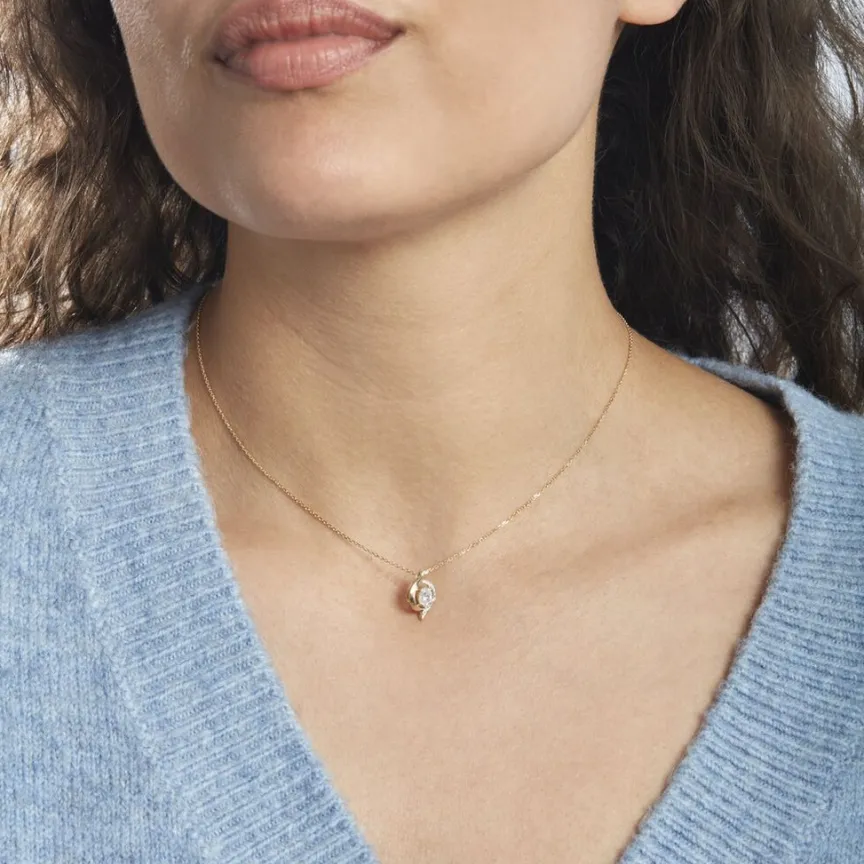 Collier Or Blanc Lydia Oxydes De Zirconium-Histoire d'Or Sale