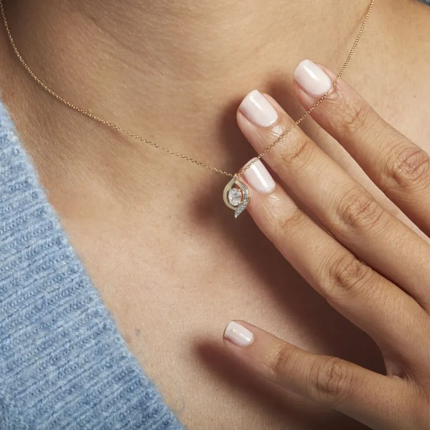 Collier Or Blanc Lydia Oxydes De Zirconium-Histoire d'Or Sale