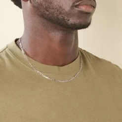 Histoire d'Or Collier Or Blanc Maille Alternée 1/3