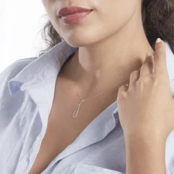 Histoire d'Or Collier Or Blanc Peregrina Diamants