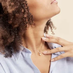 Histoire d'Or Collier Or Blanc Proximae Perle De Culture Oxydes De Zirconium