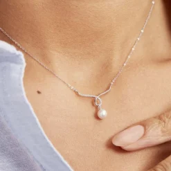 Histoire d'Or Collier Or Blanc Proximae Perle De Culture Oxydes De Zirconium