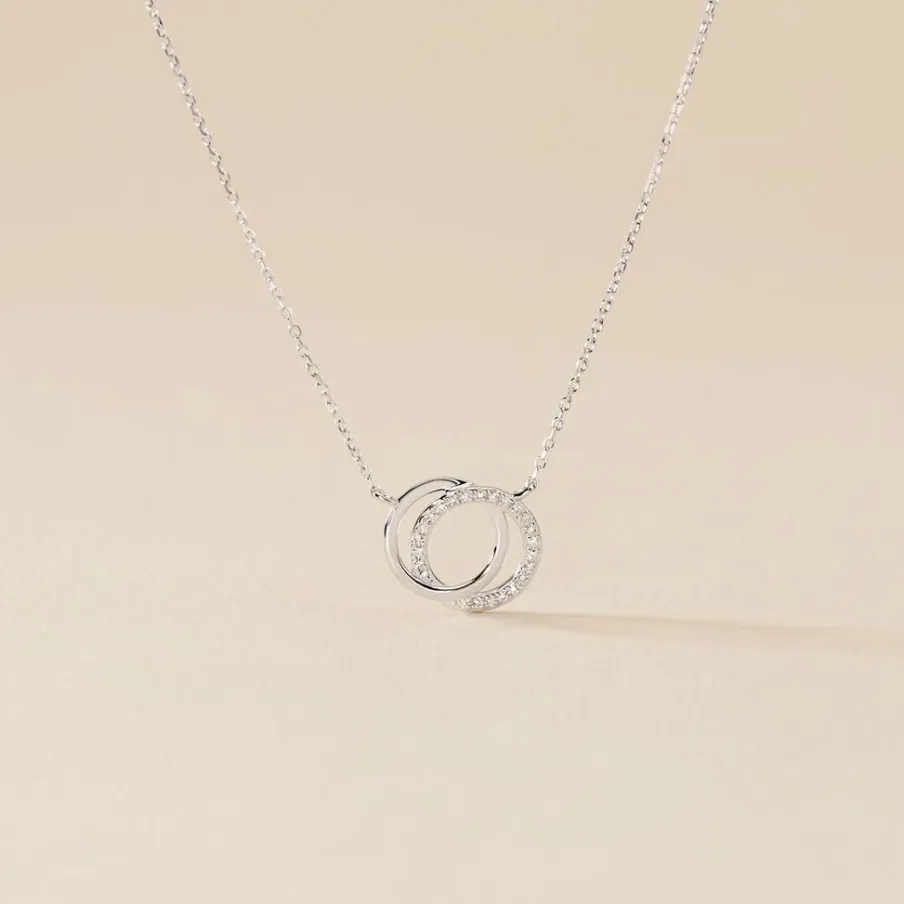 Histoire d'Or Collier Or Blanc Tresha Diamants