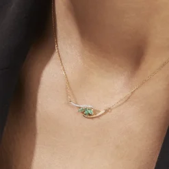 Histoire d'Or Collier Or Jaune Caetlin Emeraude Diamants