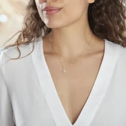 Histoire d'Or Collier Or Jaune Cagiris Oxydes Et Perle De Culture