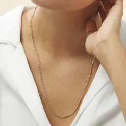 Histoire d'Or Collier Or Jaune Capucin Maille Marine