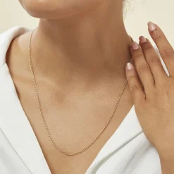 Histoire d'Or Collier Or Jaune Capucin Maille Marine