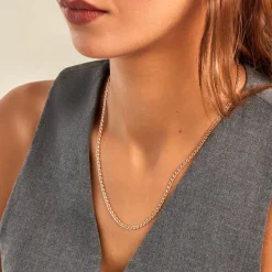 Histoire d'Or Collier Or Jaune Capucin Maille Marine