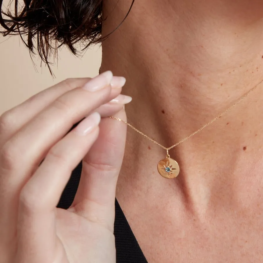 Histoire d'Or Collier Or Jaune Evening Star Topaze Bleu London