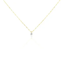 Histoire d'Or Collier Or Jaune Luminae Oxyde De Zirconium