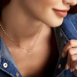 Histoire d'Or Collier Or Jaune Luminae Oxyde De Zirconium