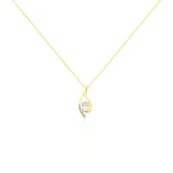 Collier Or Jaune Sagesse Oxydes De Zirconium-Histoire d'Or Clearance