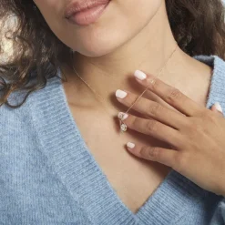 Collier Or Jaune Sagesse Oxydes De Zirconium-Histoire d'Or Clearance