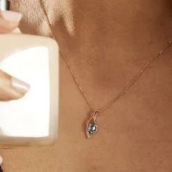 Histoire d'Or Collier Or Jaune Sagesse Topaze Oxydes De Zirconium