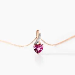 Collier Or Rose Clothilde Rhodolite-Histoire d'Or New