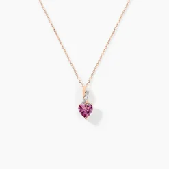Histoire d'Or Collier Or Rose Clothilde Rhodolite