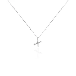 Histoire d'Or Collier Oran Or Blanc Diamant