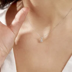 Histoire d'Or Collier Orphee Or Blanc Diamant