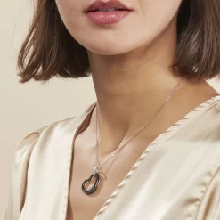 Histoire d'Or Collier Pam Argent Blanc Céramique Et Oxyde De Zirconium