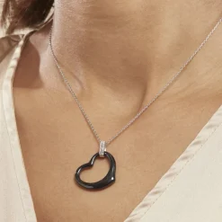 Histoire d'Or Collier Pam Argent Blanc Céramique Et Oxyde De Zirconium