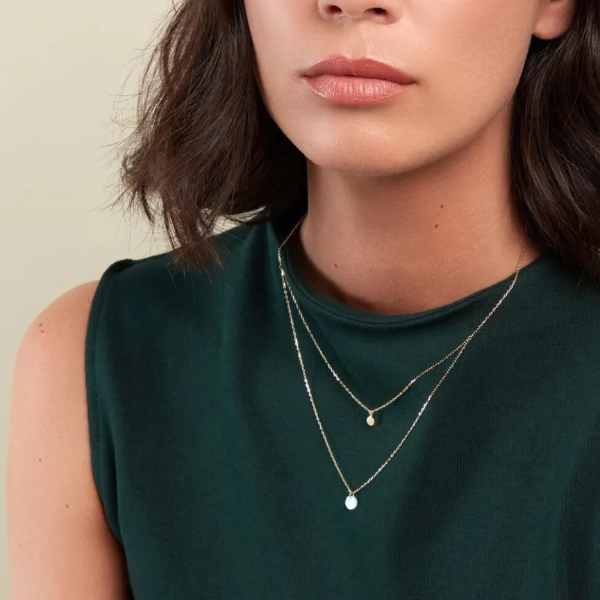 Collier Pampilles Colorées Or Jaune Amazonite-Histoire d'Or Sale