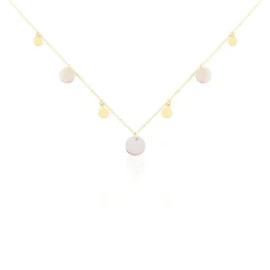 Histoire d'Or Collier Pampilles Colorées Or Jaune Nacre