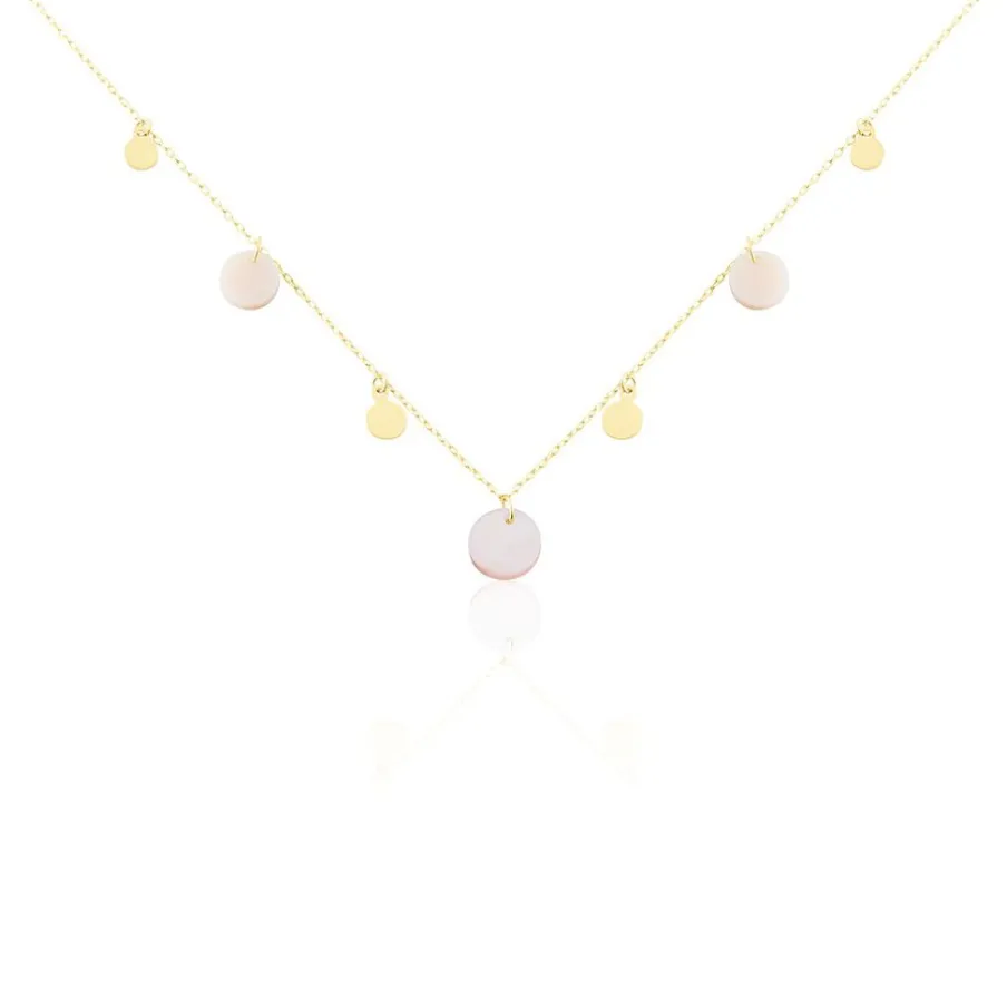 Histoire d'Or Collier Pampilles Colorées Or Jaune Nacre
