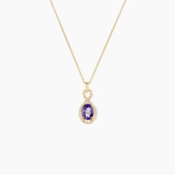 Histoire d'Or Collier Passion Or Jaune Amethyste Et Oxyde De Zirconium
